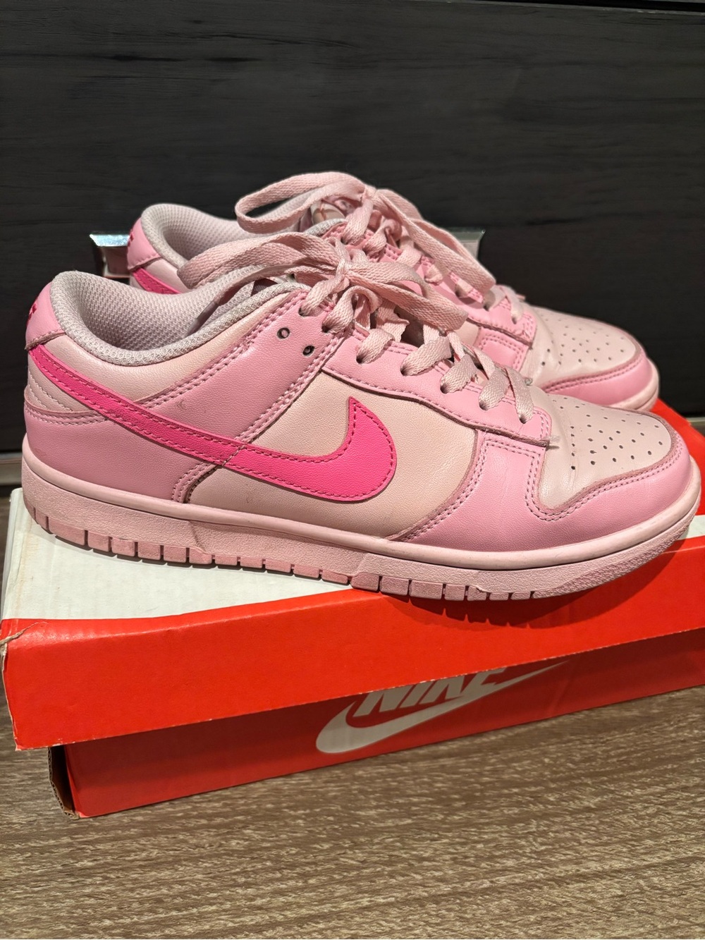 Nike Two-Tone Pink Low Top Sneakers
